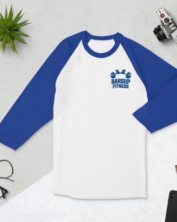 Barsup Fitness Embroidered 3/4 sleeve raglan shirt